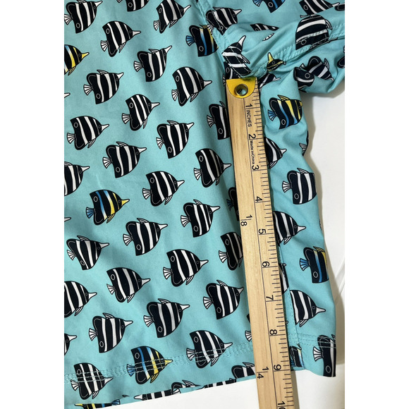 SAXX Betawave 2N1 DropTemp Cooling Liner Board Shorts Size 34 Blue Angel Fish - Picture 7 of 15